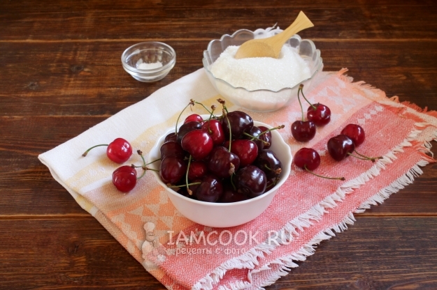 Ингредиенты для джема из черешни без косточек