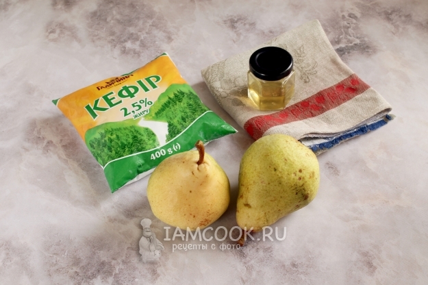 Ингредиенты для смузи из груш с кефиром