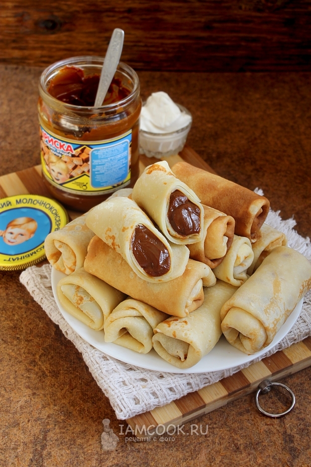 Фото блинов со сгущенкой