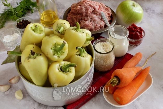 Ингредиенты для фаршированного перца «Белозёрка»