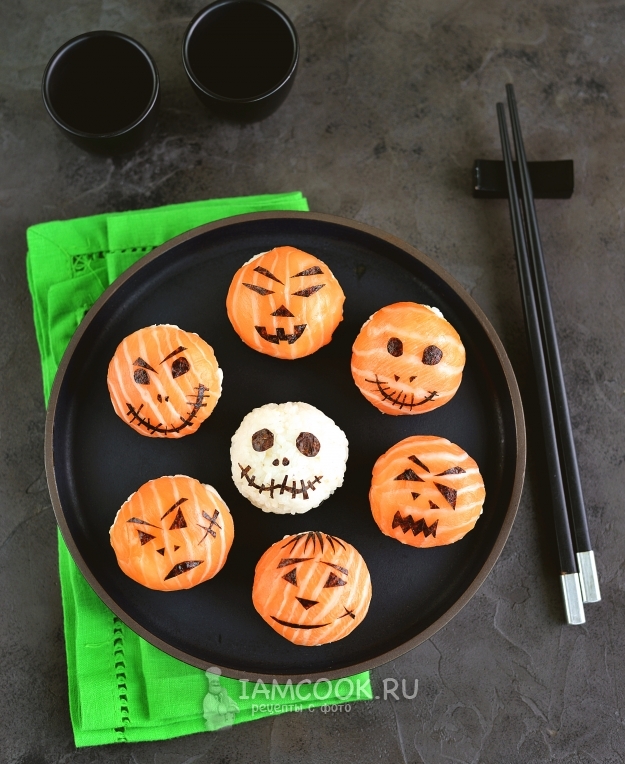 Рецепт суши темари на Хэллоуин