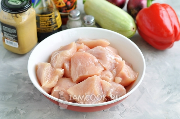 Порезать куриное филе