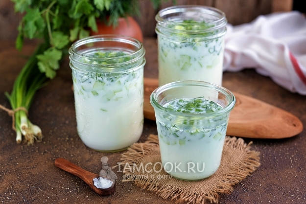 Рецепт армянской окрошки на моцони (мацуне)