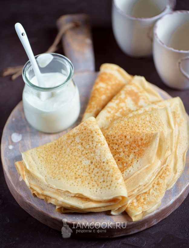 Рецепт тонких блинов с дырочками на ряженке
