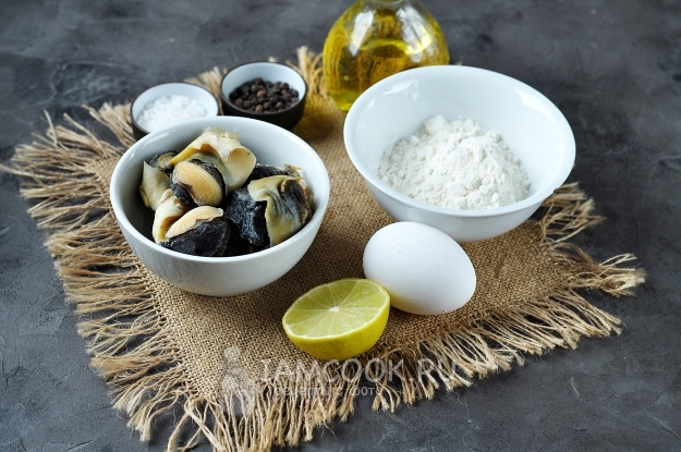 Ингредиенты для отбивных из рапанов