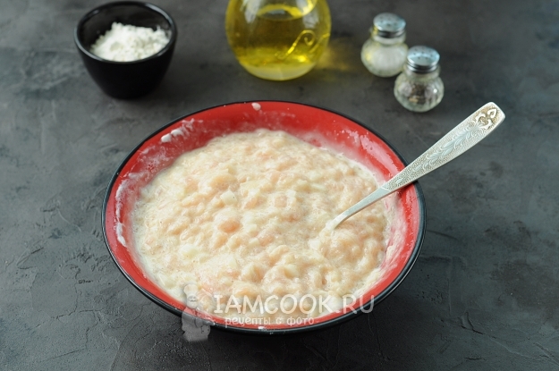 Размешать фарш