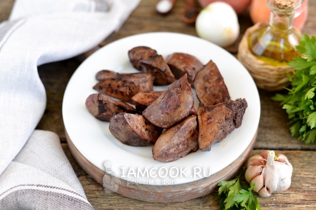 Обжарить печень