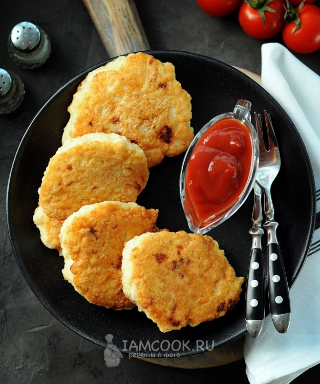 Рецепт куриных оладий с крахмалом и майонезом