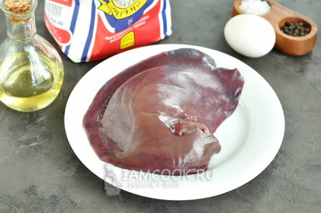 Ингредиенты для отбивных из свиной печени в кляре