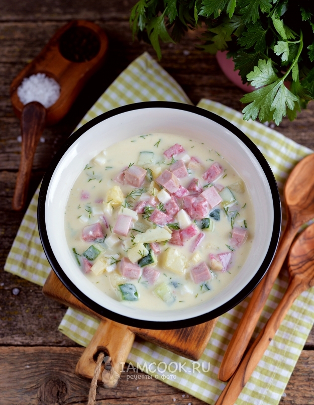 Рецепт окрошки с редькой