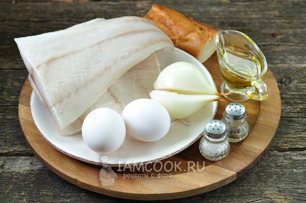 Ингредиенты для котлет из трески в духовке