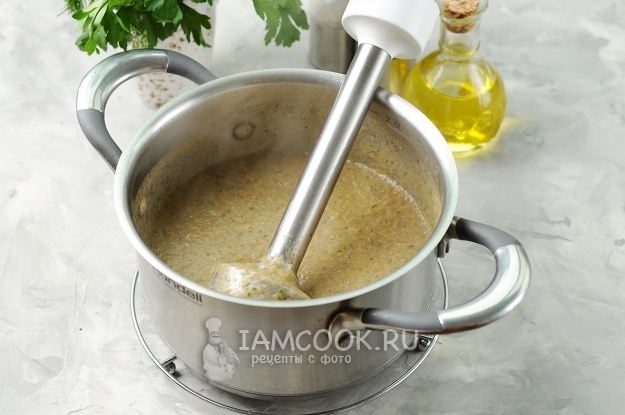 Пюрировать овощи с грибами