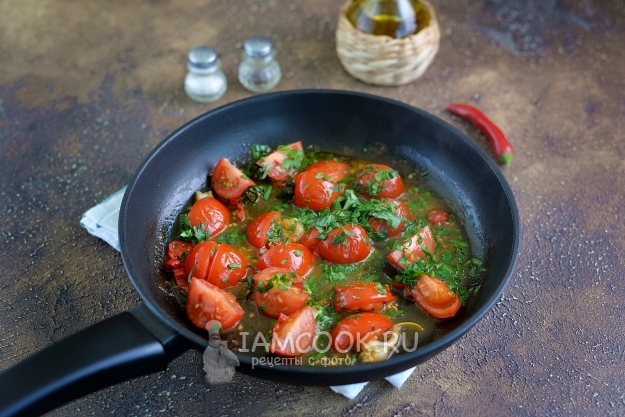 Положить зелень