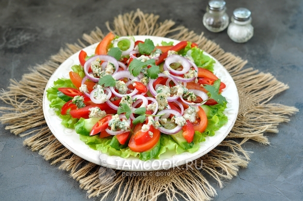 Рецепт грузинского салата с ореховой заправкой