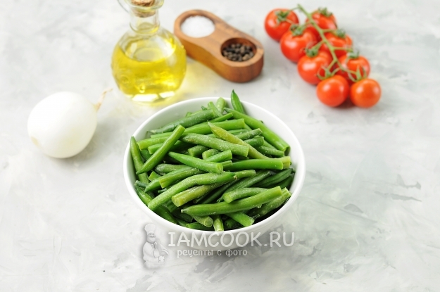 Нарезаем фасоль