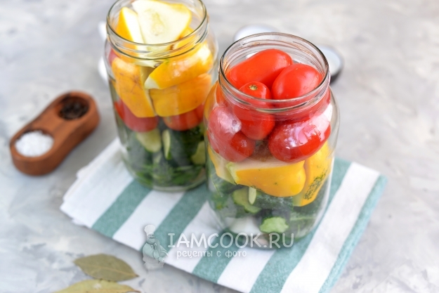 Положить овощи