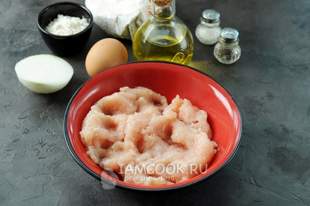 Ингредиенты для куриных оладий с крахмалом и майонезом