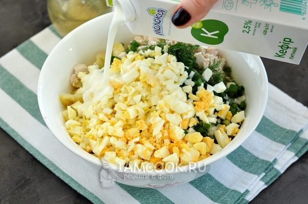 Влить кефир