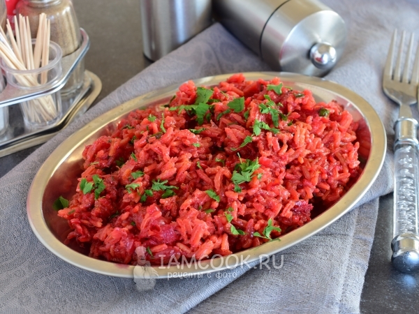 Рис со свеклой, рецепт с фото