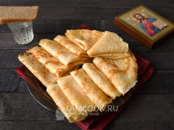 Постные блины на поминки, рецепт с фото