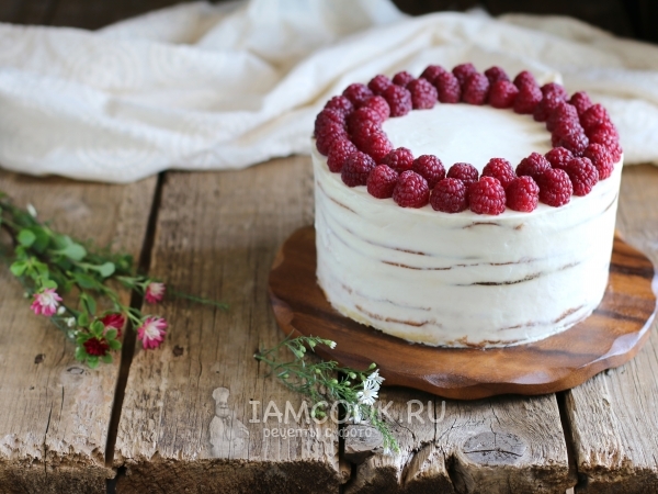 Торт «Молочная девочка» с фруктами, рецепт с фото