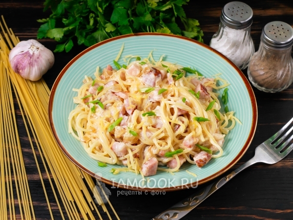 Паста карбонара без яиц, рецепт с фото