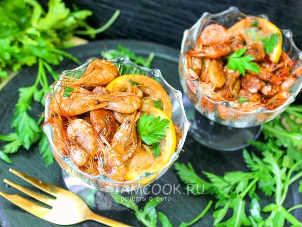 Черноморские креветки в соевом соусе с лимоном, рецепт с фото