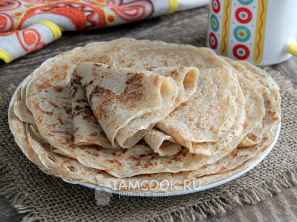 Дрожжевые блины на воде, рецепт с фото