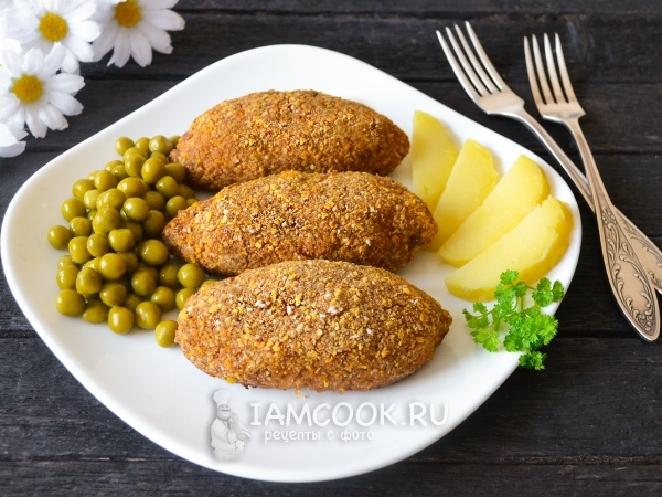 Котлеты по-киевски в духовке, рецепт с фото