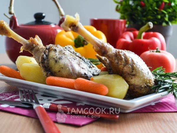 Гусь кусочками с картошкой в духовке, рецепт с фото