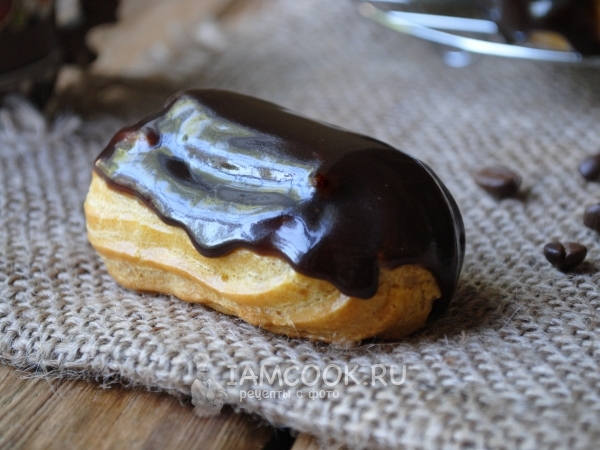Шоколадная глазурь для эклеров (+эклеры), рецепт с фото