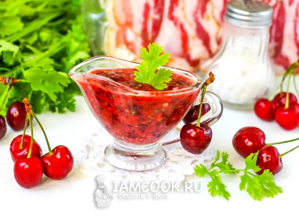Соус из черешни, рецепт с фото