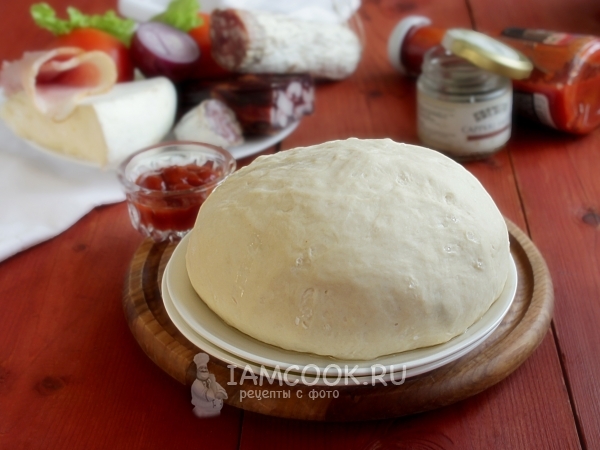 Тесто для пиццы на живых дрожжах, рецепт с фото