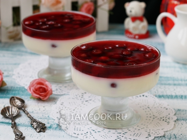 Панна котта с вишней, рецепт с фото
