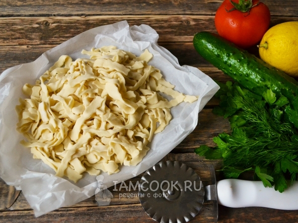 Постная лапша, рецепт с фото