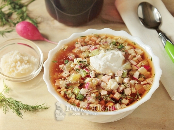 Окрошка с хреном, рецепт с фото