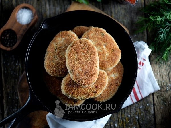 Рыбные котлеты по-фламандски, рецепт с фото