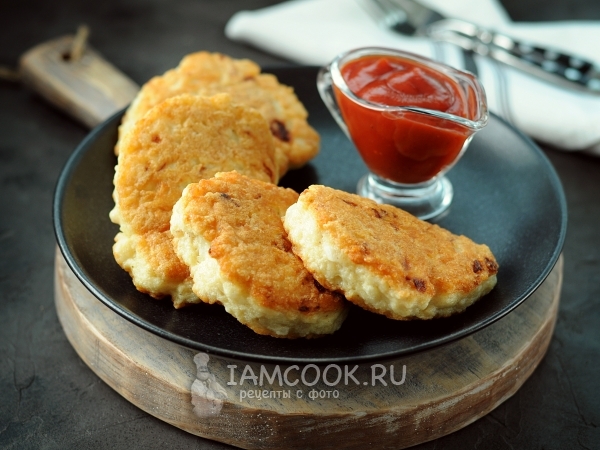 Куриные оладьи с крахмалом и майонезом, рецепт с фото