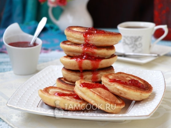 Оладьи на кефире и сметане, рецепт с фото