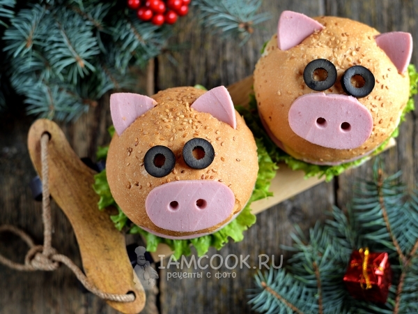 Закрытый сэндвич «Поросёнок», рецепт с фото