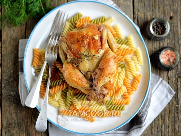 Цыпленок корнишон в духовке, рецепт с фото