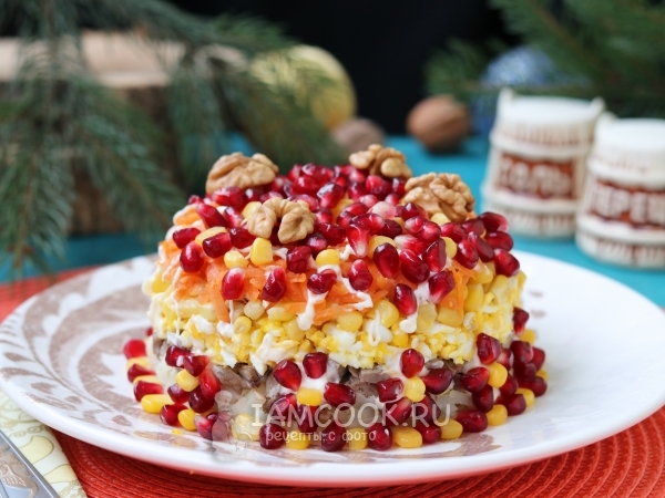 Салат «Ричард» с гранатом, рецепт с фото