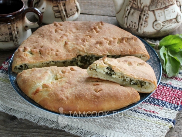 Пирог из дрожжевого теста с щавелем, рецепт с фото
