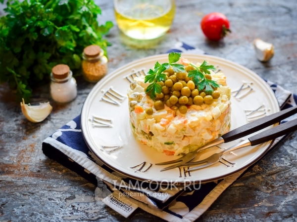 Диетический «Оливье», рецепт с фото