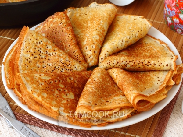 Ажурные блинчики на кефире и молоке, рецепт с фото