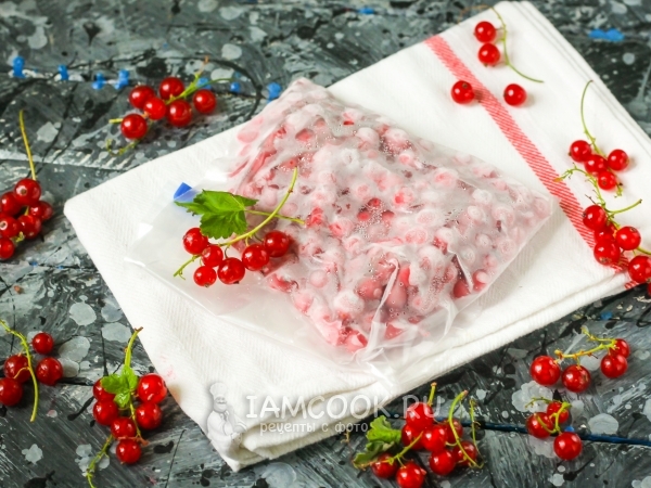 Заморозка красной смородины на зиму, рецепт с фото