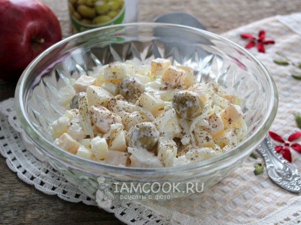 Салат с оливками и сыром, рецепт с фото