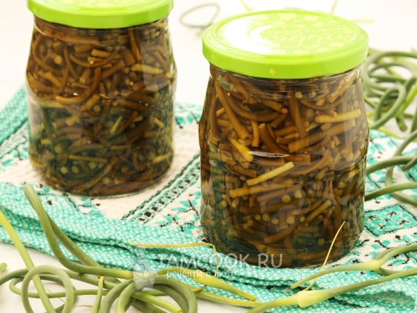 Маринованные стрелки чеснока на зиму без стерилизации, рецепт с фото