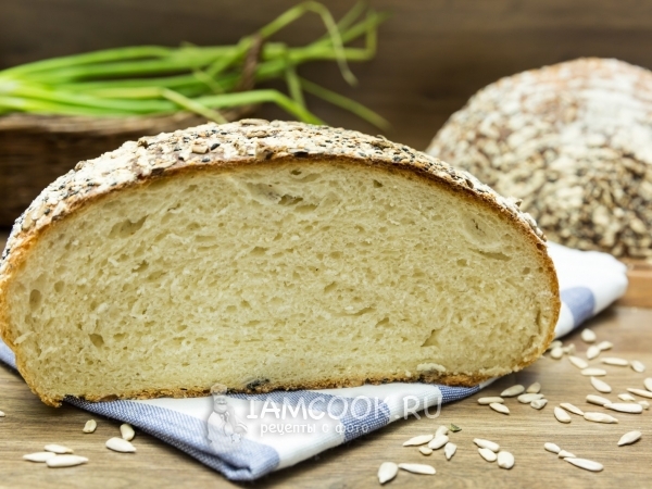 Подовый хлеб на кефире, рецепт с фото
