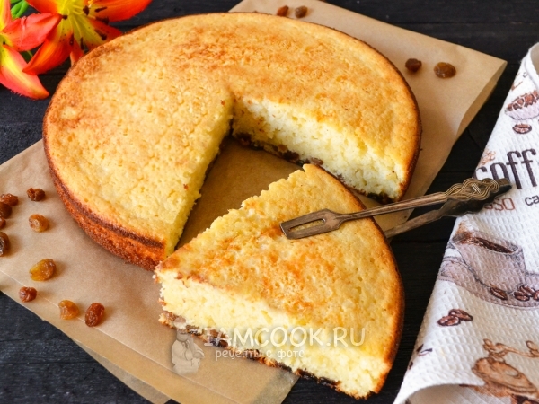 Манник на кефире без муки в мультиварке, рецепт с фото